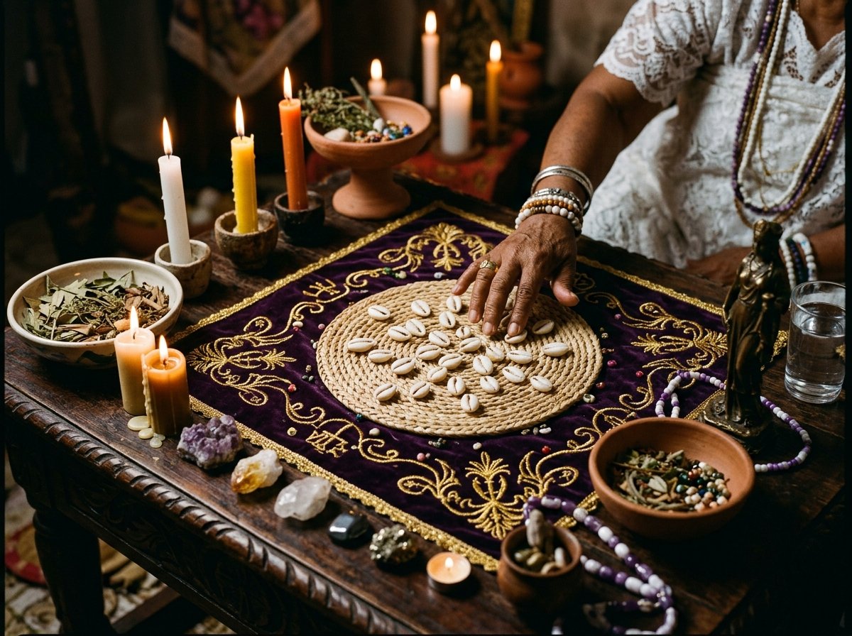 Jogo de Búzios sagrado de tradição baiana